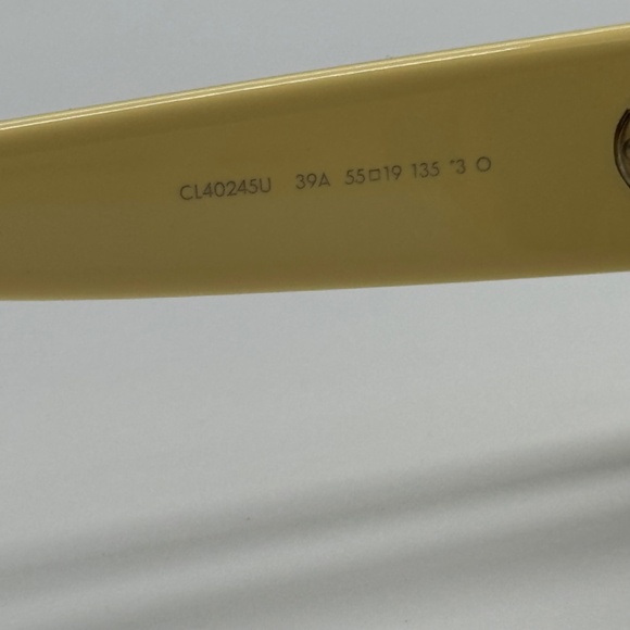 NEW CL40245U 39A CELINE YELLOW GREY SQUARE WOMEN CELINE SUNGLASSES - Picture 9 of 11